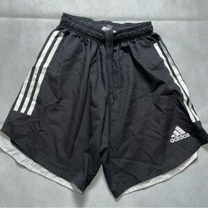 Adidas black and white long shorts size small